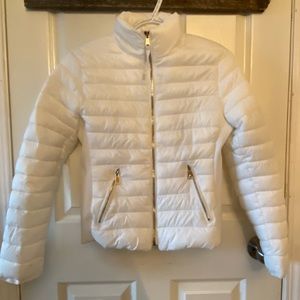 Love Tree white soft puffer jacket.
